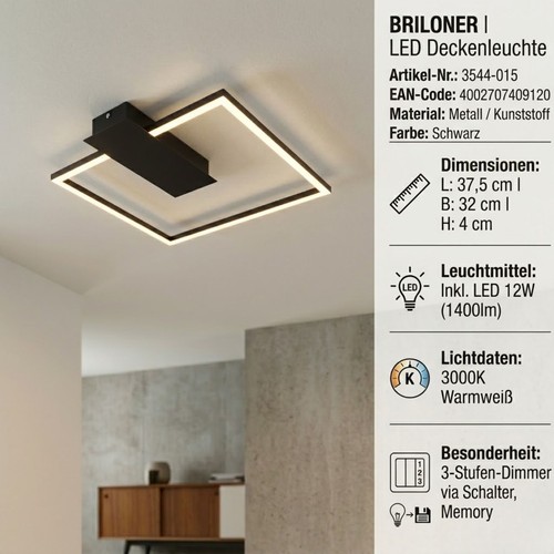 Briloner deckenleuchte led 12w - briloner,