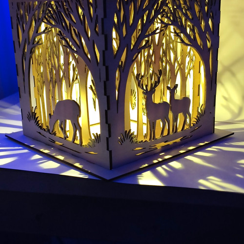 Lampe holz led laterne - holz,